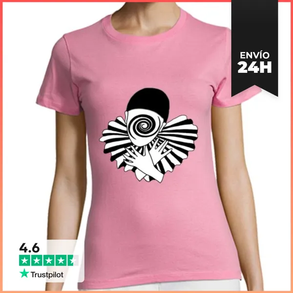 Camiseta Mujer Clásica Pierrot Galáctico Vintage LaTostadora