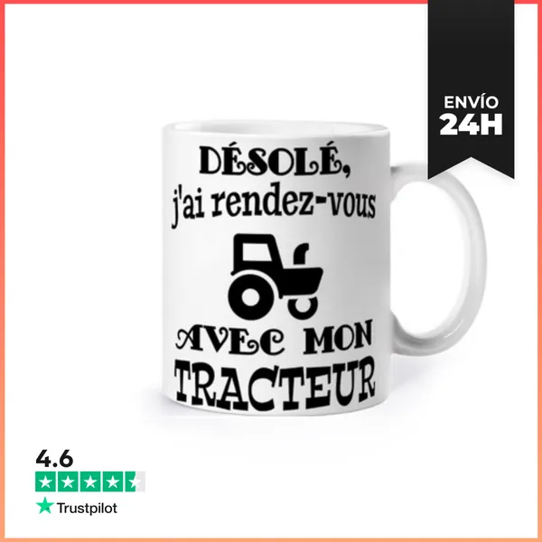 Taza Cita Con Mi Tractor LaTostadora