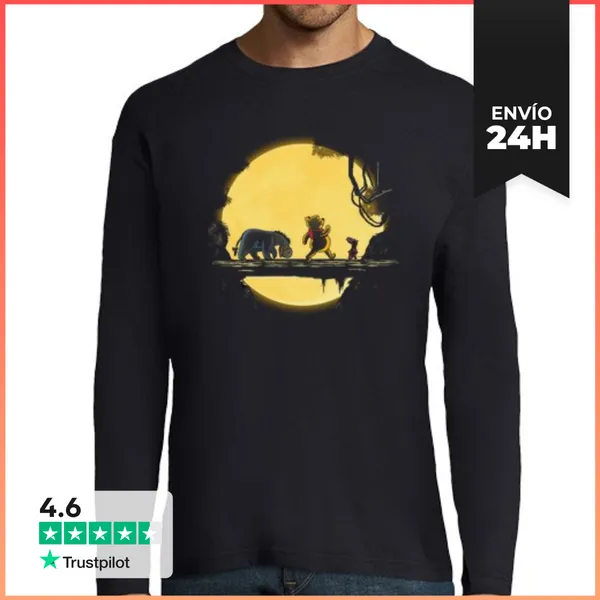 Camiseta Hombre Manga Larga Winnie King LaTostadora