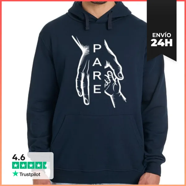 Sudadera Unisex Con Capucha Padre E Hijo Manos Catalán
