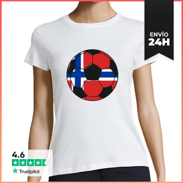 Camiseta Mujer Clásica Equipo De Fútbol Noruega LaTostadora