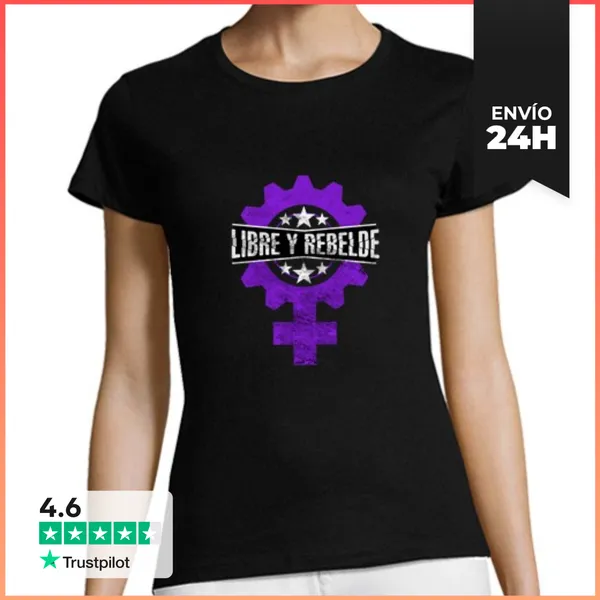 Camiseta Mujer Clásica Libre Y Rebelde LaTostadora