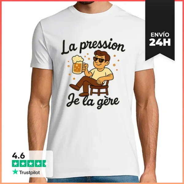 Camiseta Hombre Clásica Humor Presión De La Cerveza Yo Manejo