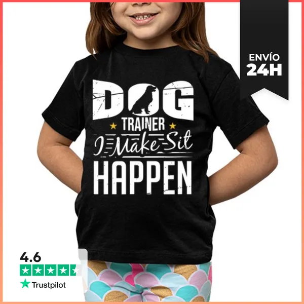 Camiseta Clásica Para Niños Entrenador De Perros Hago Que Se