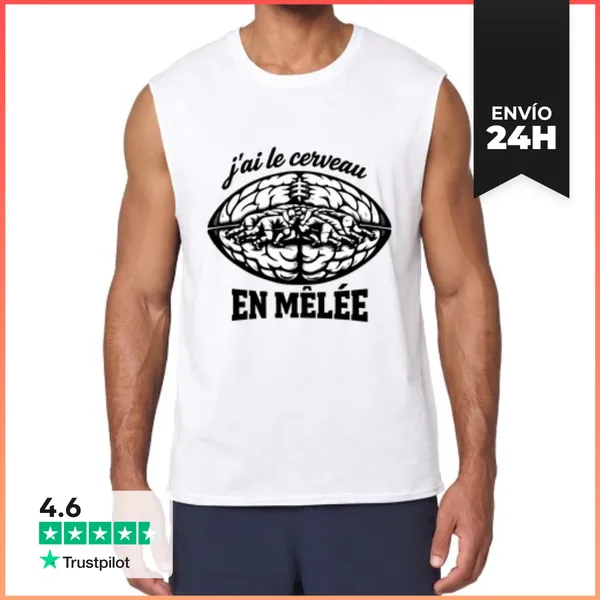 Camiseta Sin Mangas Cerebro En Melé - Humor De Rugby LaTostadora