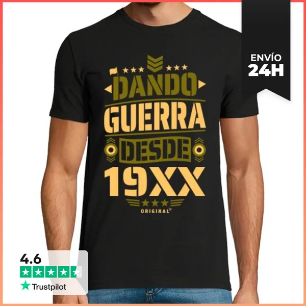 Camiseta Hombre Clásica Dando Guerra Desde Año LaTostadora