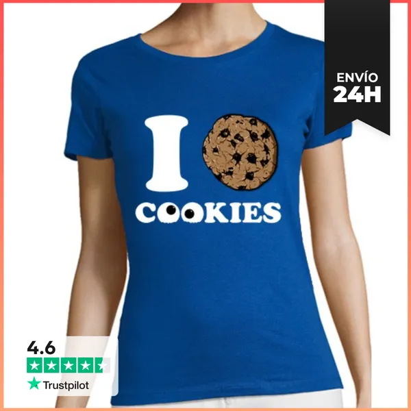 Camiseta Mujer Clásica I Love Cookies LaTostadora
