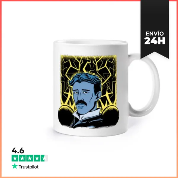 Taza Nikola Tesla Ingeniería Eléctrica, Nicolas, Radio, Control