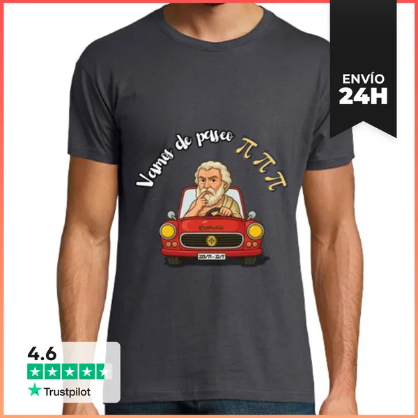 Camiseta Hombre Clásica ARQUÍMEDES - Vamos De Paseo Pi Pi Pi