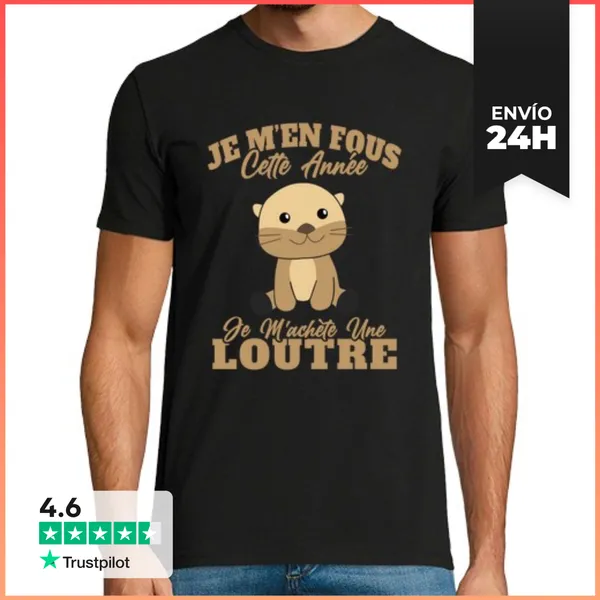 Camiseta Hombre Clásica No Me Importa Un Regalo De Nutria
