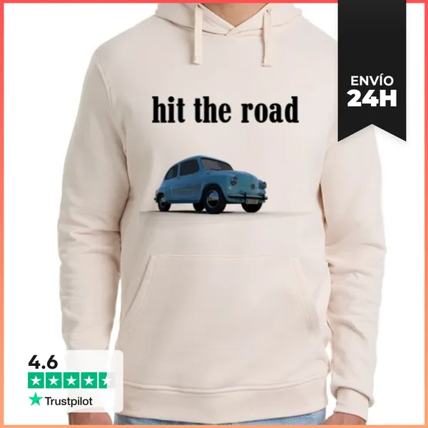 Sudadera Unisex Con Capucha Hit The Road LaTostadora
