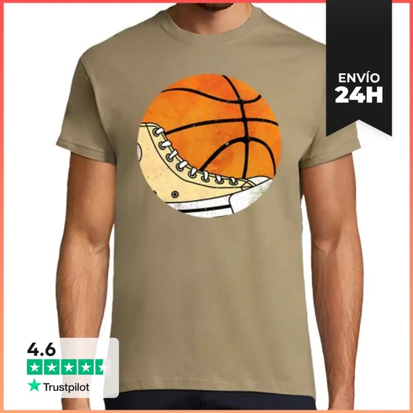 Camiseta Hombre Clásica Basket Vintage LaTostadora