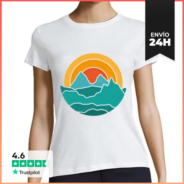 Camiseta Mujer Clásica Vibraciones De Montaña LaTostadora