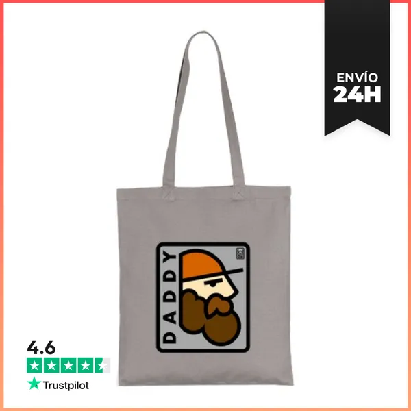 Bolsa De Tela BOLSA. DADDY ENMARCADO COLOR TRAZO GRUESO