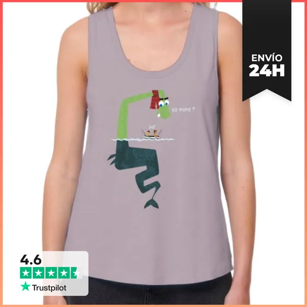 Camiseta Mujer Sin Mangas, Loose Fit Nessie LaTostadora