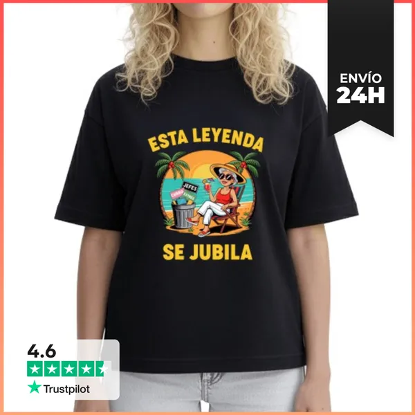 Camiseta Mujer Boxy Estoy Jubilada Fiesta De Jubilación