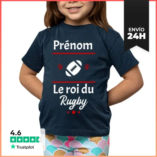 Camiseta Clásica Para Niños El Rey Del Rugby Jugador De Rugby