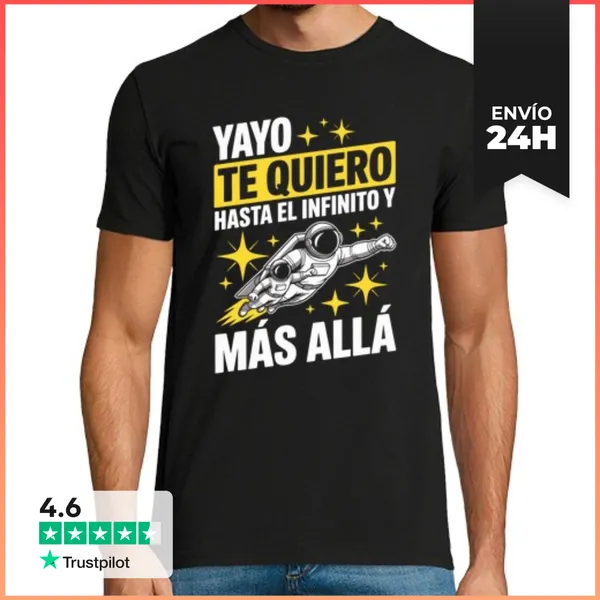 Camiseta Hombre Clásica YAYO TE QUIERO HASTA EL INFINITO Y MÁS