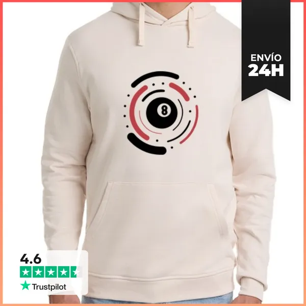 Sudadera Unisex Con Capucha Bola De Billar LaTostadora