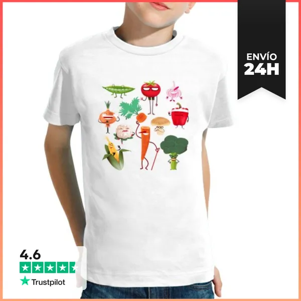 Camiseta Clásica Para Niños Los Vegetales LaTostadora