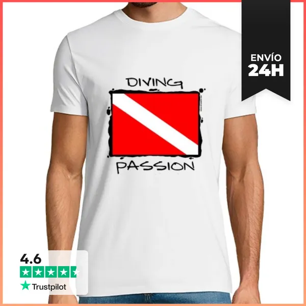 Camiseta Hombre Clásica Diving Passion LaTostadora