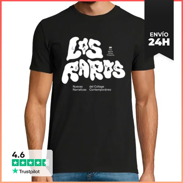 Camiseta Hombre Clásica Los Raros Blanco LaTostadora