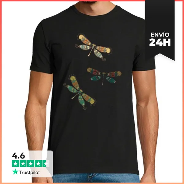 Camiseta Hombre Clásica Libelulas LaTostadora