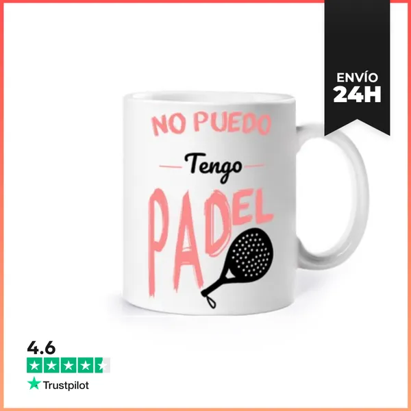 Taza No Puedo Tengo Pádel - Rosa Y Negro LaTostadora