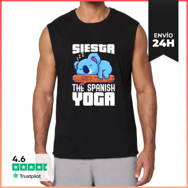 Camiseta Sin Mangas Siesta El Yoga Español LaTostadora
