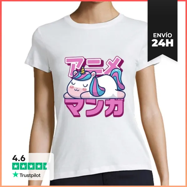 Camiseta Mujer Clásica Siesta De Unicornio LaTostadora
