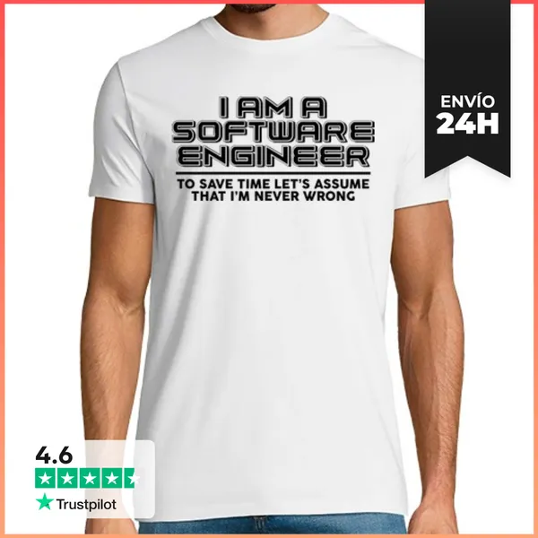 Camiseta Hombre Clásica Ingeniero De Software Siempre Tiene La