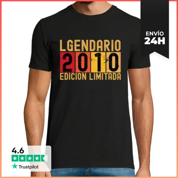 Camiseta Hombre Clásica Legendario 2010 Edicion Limitada Regalo