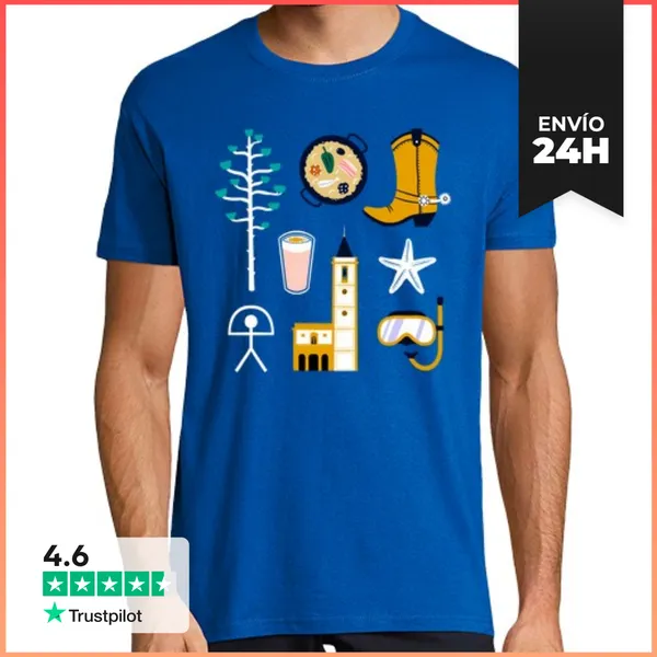 Camiseta Hombre Clásica Almería Mix LaTostadora