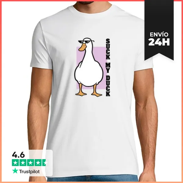 Camiseta Hombre Clásica Suck My Duck LaTostadora