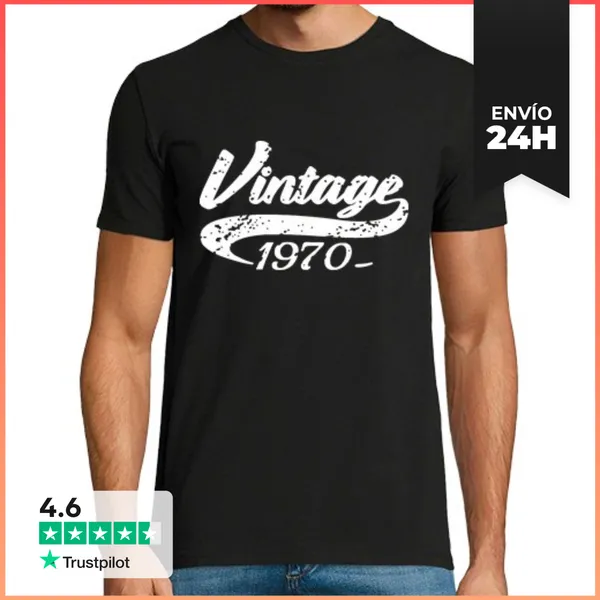 Camiseta Hombre Clásica Vintage 1970 LaTostadora