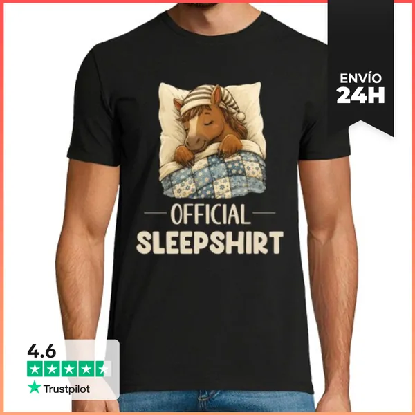 Camiseta Hombre Clásica Camisón Oficial De Dormir Humor Divertido