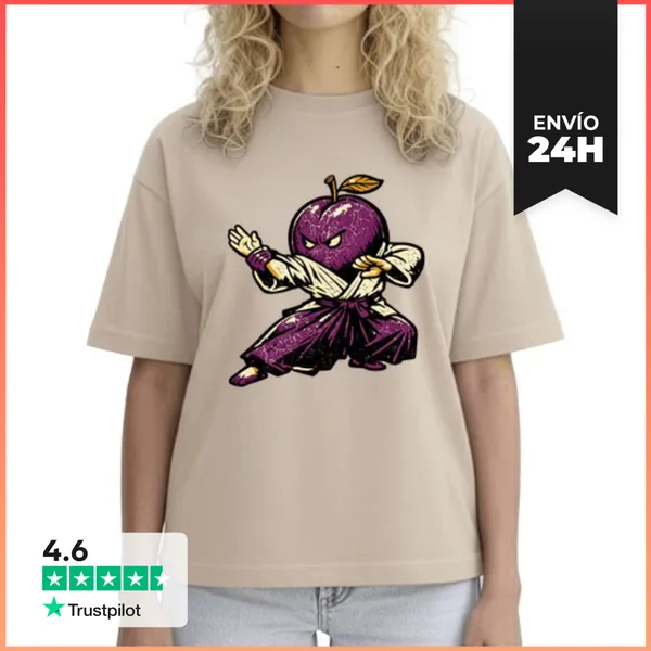 Camiseta Mujer Boxy Flujo De Aikido Vintage Retro Armonía