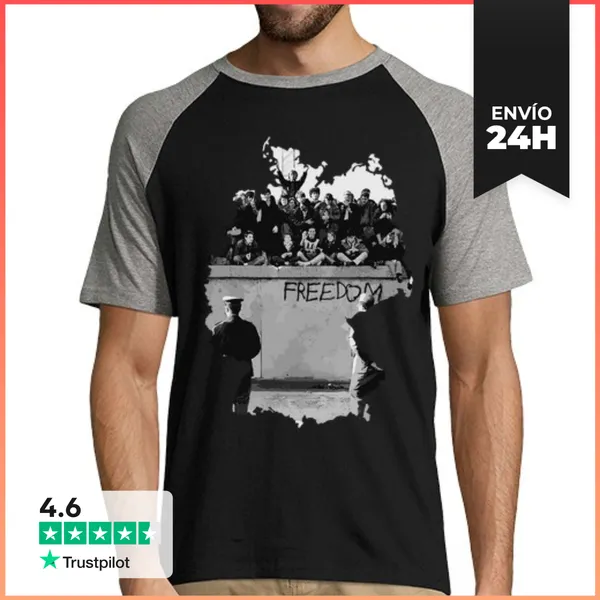 Camiseta Hombre, Estilo Béisbol Aniversario De La Caída Del Muro