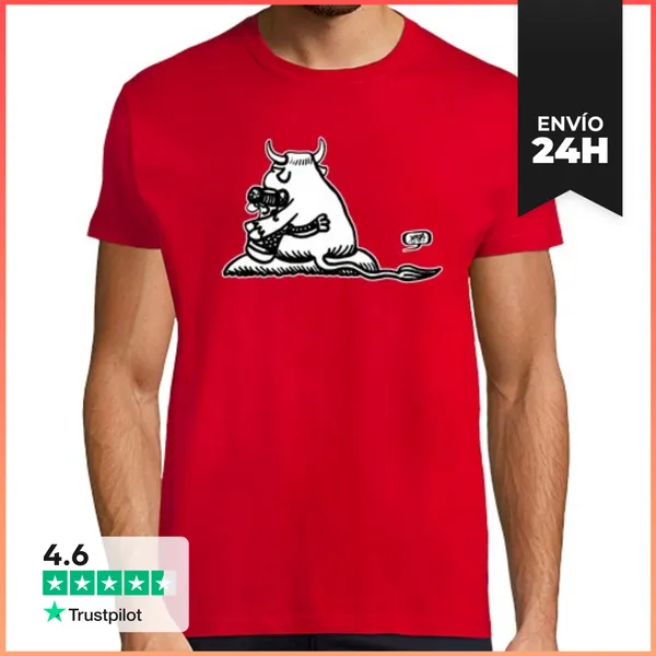 Camiseta Hombre Clásica Toro Y Torero LaTostadora