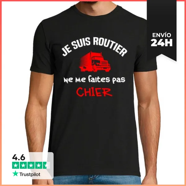 Camiseta Hombre Clásica Soy Camionero No Me Hagas Enojar