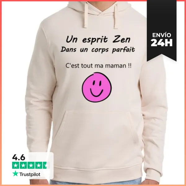 Sudadera Unisex Con Capucha Humor Sudoroso - Un Espíritu Zen En