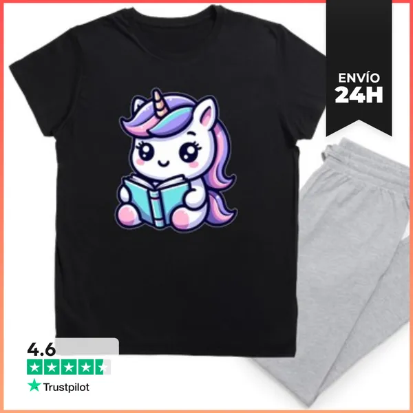 Pijama Unicorno Kawaii Que Lee Un Libro LaTostadora