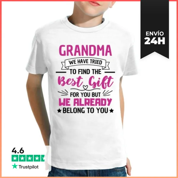 Camiseta Clásica Para Niños Abuela Linda Diciendo Amor De Abuela