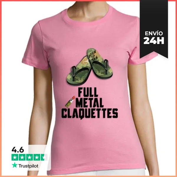 Camiseta Mujer Clásica Metal Completo LaTostadora
