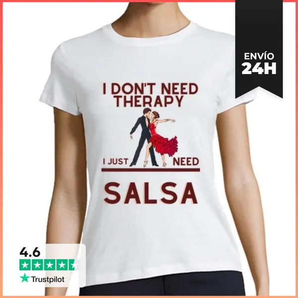 Camiseta Mujer Clásica Bailar Salsa LaTostadora