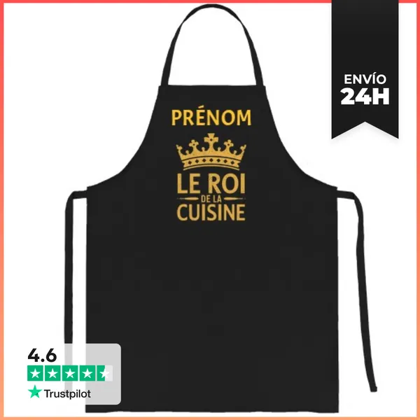Delantal El Rey De La Cocina Personalizable LaTostadora