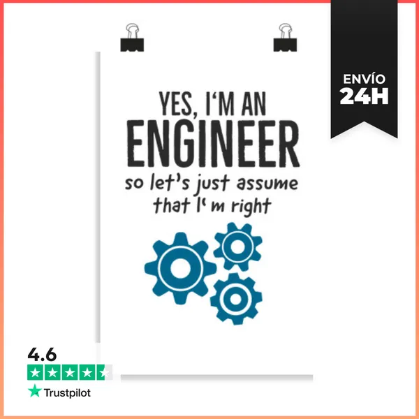 Póster Vertical Ingeniero Técnico Dicho Gracioso Para LaTostadora