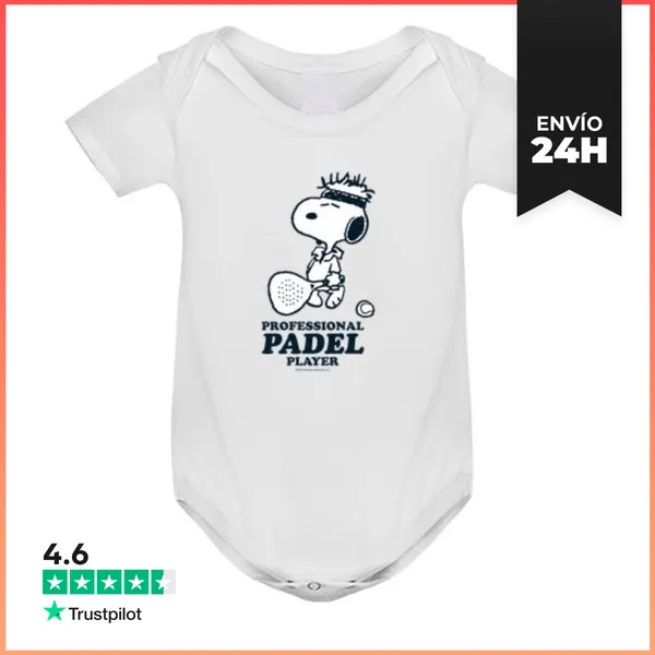 Body Bebé Snoopy Professional Padel Player LaTostadora