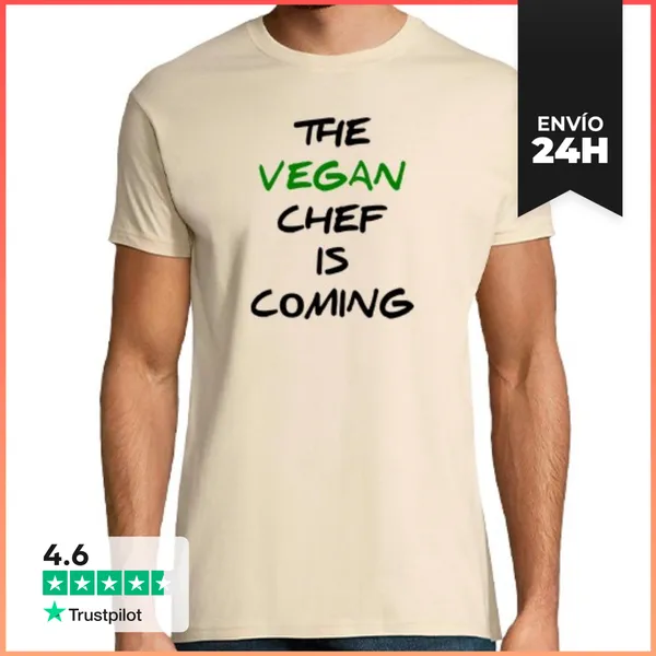 Camiseta Hombre Clásica The Vegan Chef Is Coming LaTostadora