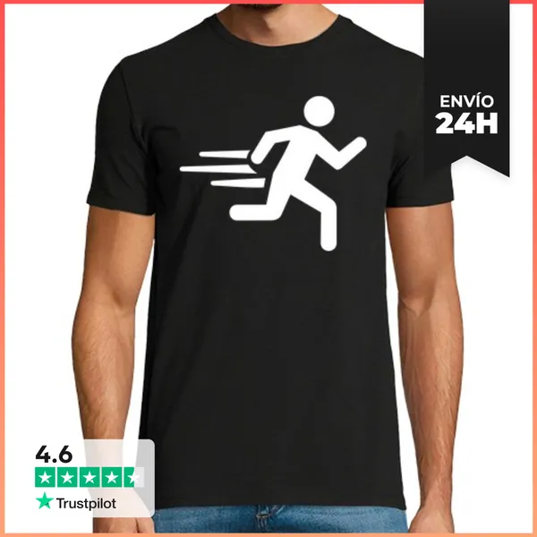 Camiseta Hombre Clásica Corriendo LaTostadora
